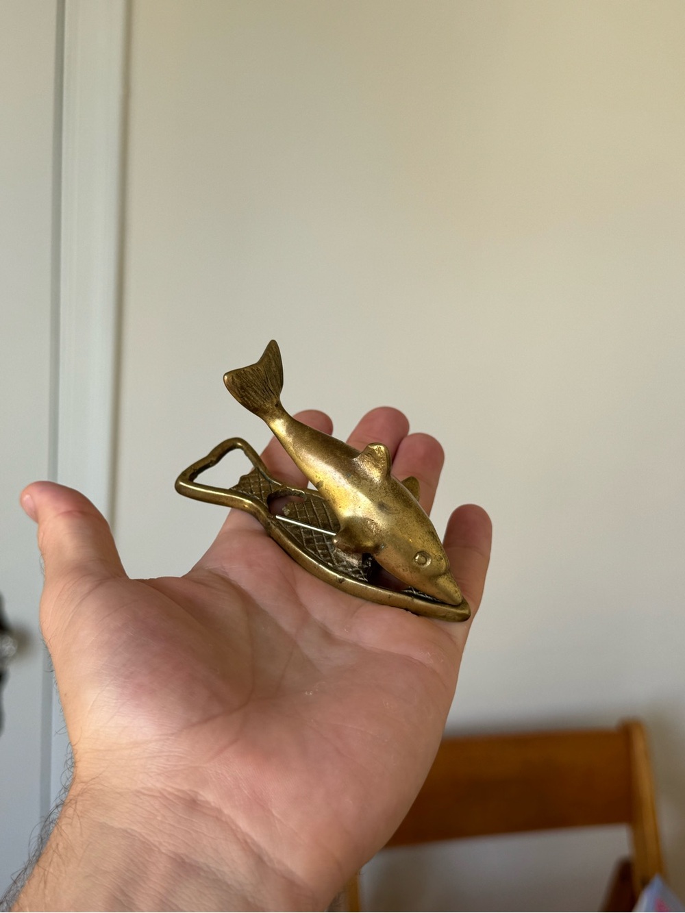 Vintage Brass Dolphin Desk Clip